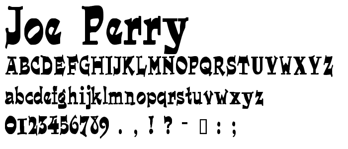 Joe Perry font